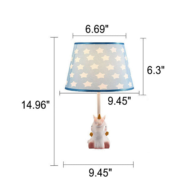 Lumendat Nordic Fun Cartoon Pattern Resin Fabric Children 1-Light Table Lamp Lumendat