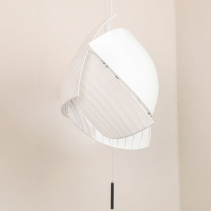 Contemporary Scandinavian Irregular Sail Fabric 3-light Pendant Light for Living Room