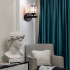 Modern Minimalist Oval Cylinder Hardware Crystal 1-Light Wall Sconce Lamp For Bedroom Lumendat