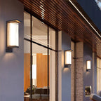Industrial Waterproof Rectangular PC Striped Shade LED Outdoor Wall Sconce Lamp Lumendat