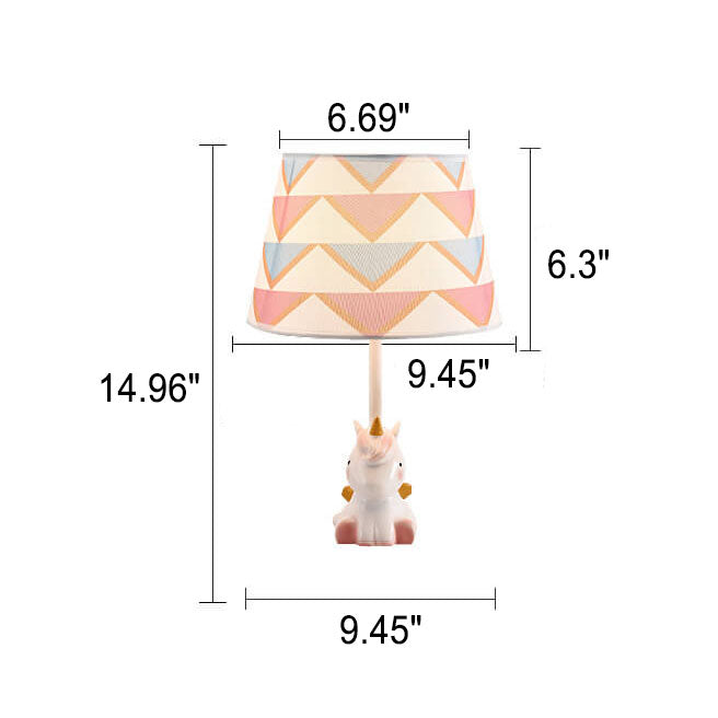 Lumendat Nordic Fun Cartoon Pattern Resin Fabric Children 1-Light Table Lamp Lumendat