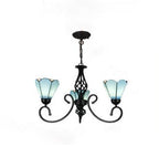 European Creative Tiffany Glass 3/5/6/8 Lights Chandelier BulbSquare
