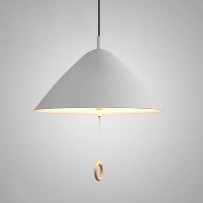 Modern Macarons Tapered Metal 1-light Pendant Lighting with Pull Ring