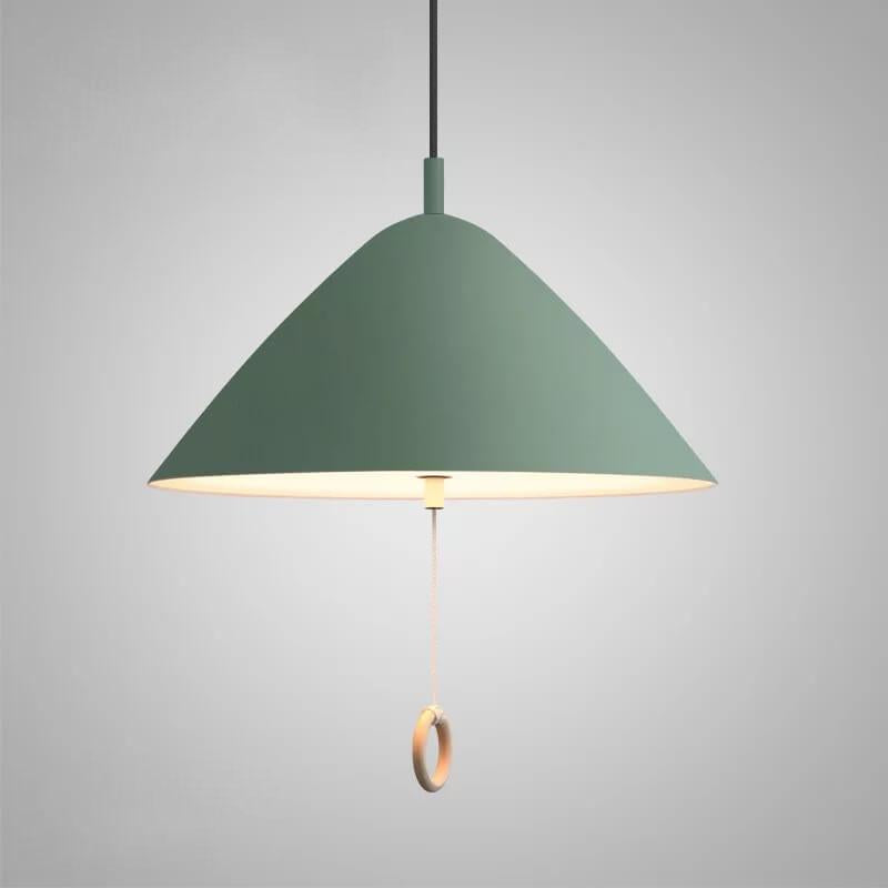 Modern Macarons Tapered Metal 1-light Pendant Lighting with Pull Ring