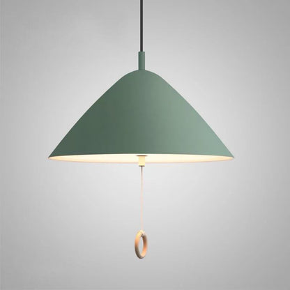 Modern Macarons Tapered Metal 1-light Pendant Lighting with Pull Ring