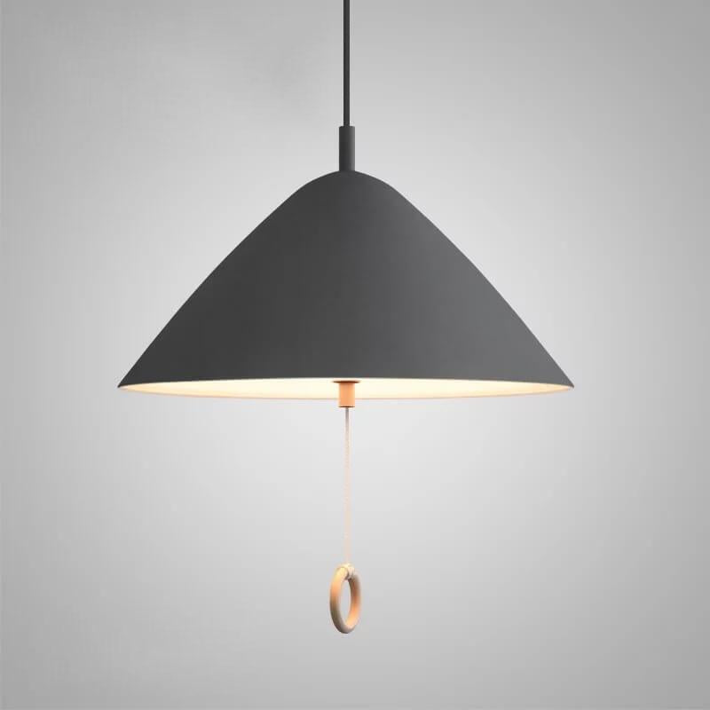 Modern Macarons Tapered Metal 1-light Pendant Lighting with Pull Ring