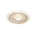 Modern Light Luxury Round Acrylic Iron Aluminum LED Flush Mount Lighting