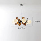 Modern Mid-century Acrylic Magic Bean Glass Shade 3/5/6/8-light Chandelier for Living Room BulbSquare