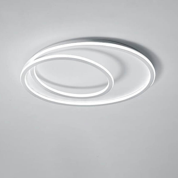 Nordic Minimalist Double Circle LED Flush Mount Ceiling Light Lumendat