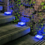 Solar LED Ice Brick Waterproof Glass Ground Light Garden Light Lumendat