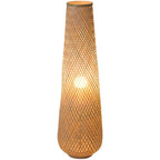 Modern Bamboo Weaving Column 1-Light LED Standing Floor Lamp Lumendat