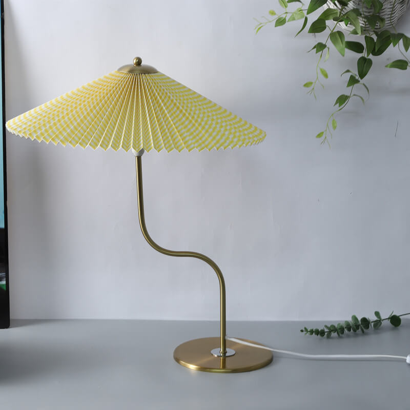 Retro Pleated Umbrella Shaped 1-Light Decorative Table Lamp Lumendat