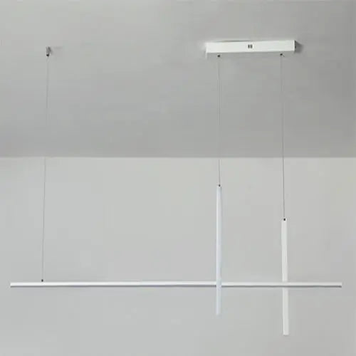 Modern Minimalist LED Linear Chandelier – Black & White, Adjustable Length Lumendat