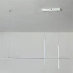 Modern Minimalist LED Linear Chandelier – Black & White, Adjustable Length Lumendat
