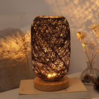 Creative Twine Rattan Ball LED Dimmable Decorative Night Light Table Lamp Lumendat