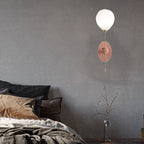 Contemporary Creative Cartoon Bear Balloon Iron Resin Glass 1-Light Wall Sconce Lamp For Bedroom Lumendat