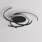 Minimalist Creative Circle Strip Aluminum Semi-flush Mount Ceiling Light