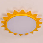 Creative Cartoon Sun Shaped LED Flush Mount Ceiling Light Lumendat