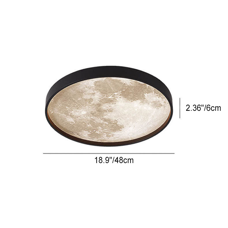 Nordic Creative Moon Round LED Flush Mount Ceiling Light BulbSquare