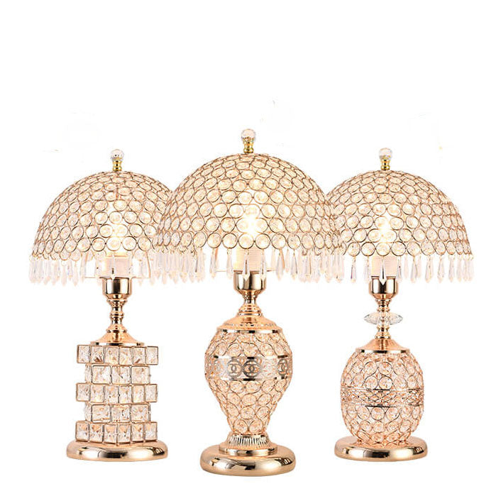 Modern Luxury Crystal Dome Shade 1-Light Table Lamp Lumendat