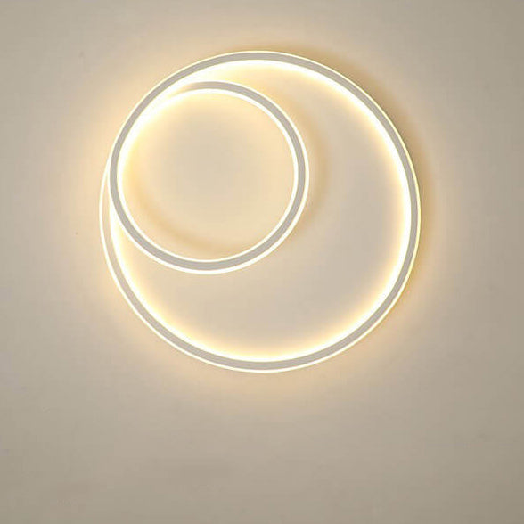 Nordic Minimalist Double Circle LED Flush Mount Ceiling Light Lumendat