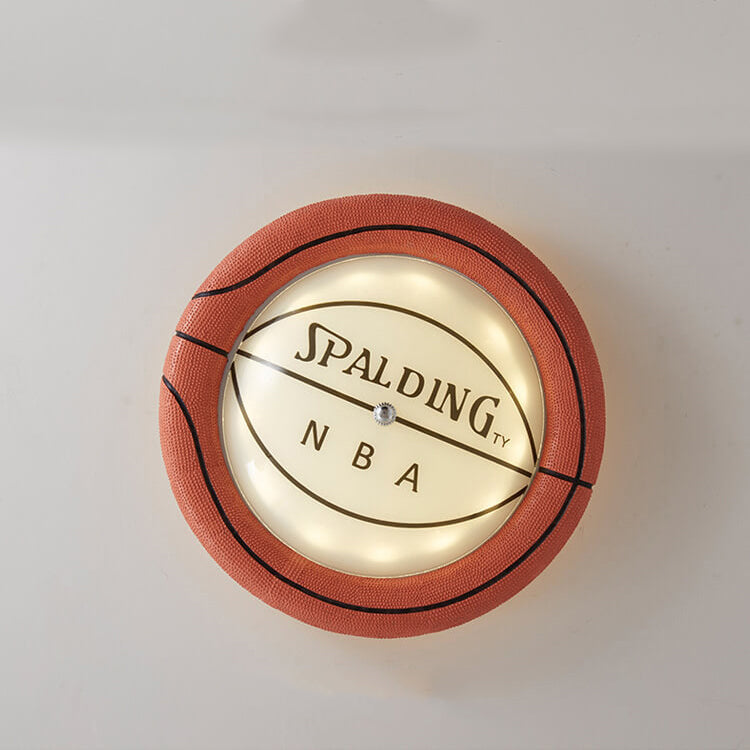 Creative Resin Basketball LED Flush Mount Ceiling Light BulbSquare