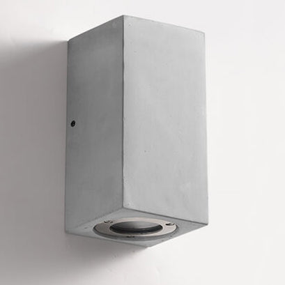 Industrial Cement Square Outdoor 1-Light Waterproof Wall Sconce Lamp Lumendat