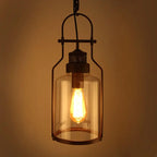 Industrial Vintage Iron Glass Jar 1-light Pendant Light Lumendat