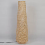 Modern Bamboo Weaving Column 1-Light LED Standing Floor Lamp Lumendat