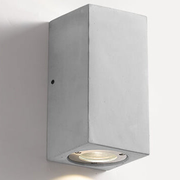 Industrial Cement Square Outdoor 1-Light Waterproof Wall Sconce Lamp Lumendat