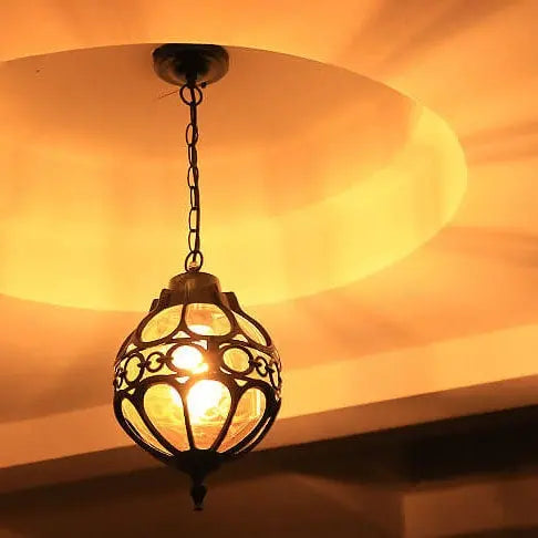Retro Industrial Globe Shape 1-light Outdoor Waterproof Pendant Light Lumendat