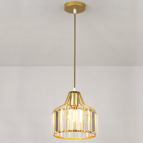 Modern Crystal Dome 1-light Semi-flush Mount Ceiling Light
