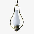 Vintage Kerosene Cracked Glass Shade 1-light Pendant Light BulbSquare