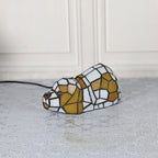 Tiffany Creative Cats /Dogs Stained Glass 1-Light Night Light Table Lamp Lumendat