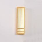 Modern Minimalist Solid Wood Acrylic Rectangular LED  Wall Sconce Lamp for Living Room