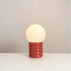 Vintage Orange Solid Glass 1-Light Table Lamp Lumendat