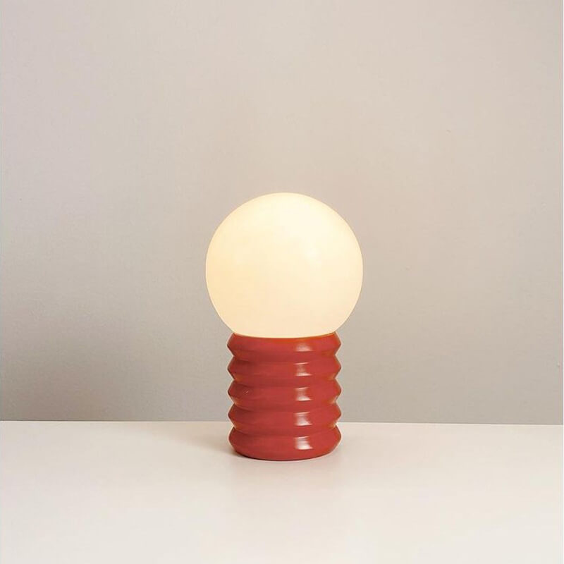 Vintage Orange Solid Glass 1-Light Table Lamp Lumendat