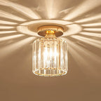 Modern European Crystal 1-light Semi-flush Mount Ceiling Light