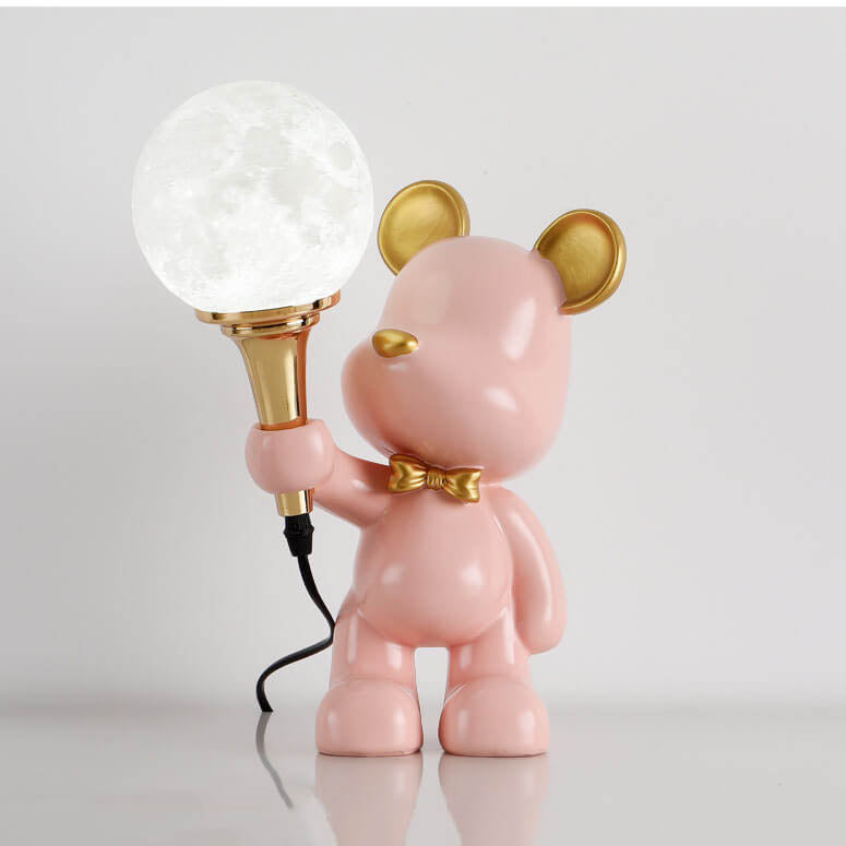 Lumendat Creative Cartoon Bear Resin 1-Light Night Light Table Lamp Lumendat