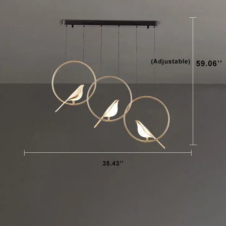 Nordic Creative Bird Shaped Acrylic LED 1/3/6 Light Chandelier Lumendat