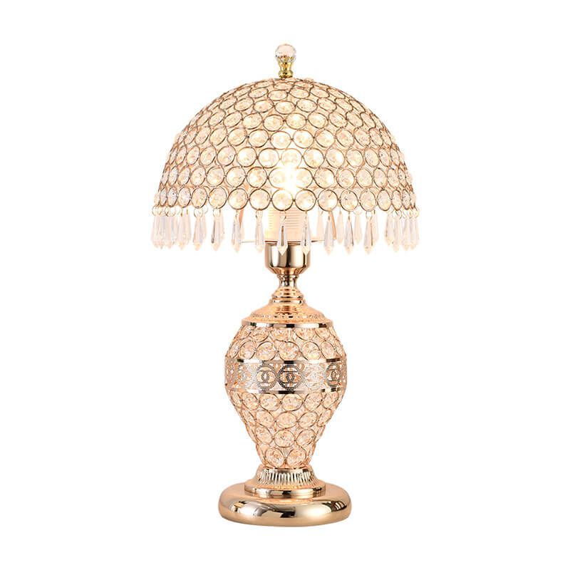Modern Luxury Crystal Dome Shade 1-Light Table Lamp Lumendat