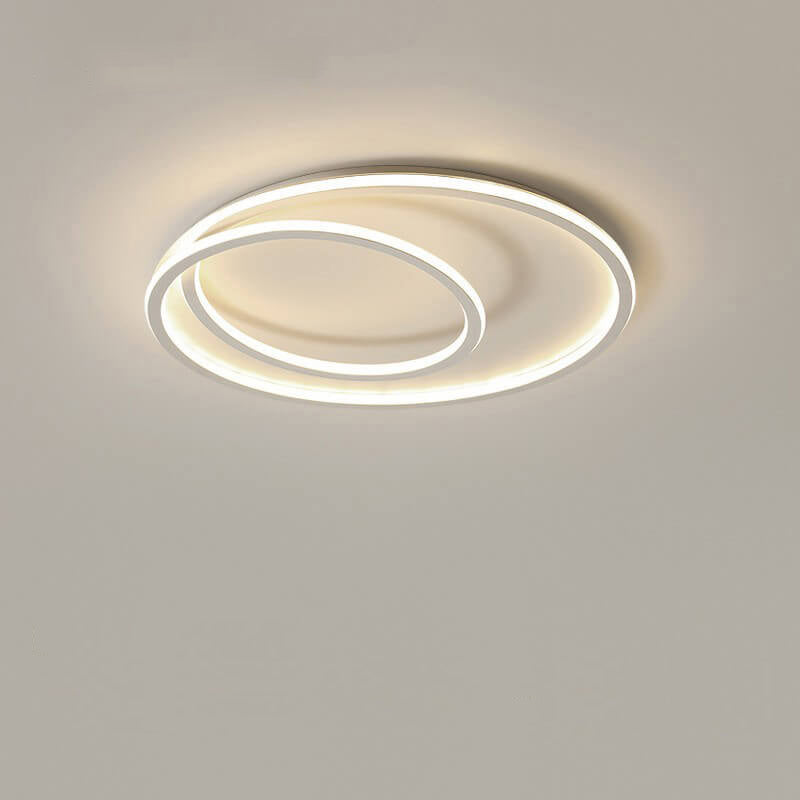 Nordic Minimalist Double Circle LED Flush Mount Ceiling Light Lumendat