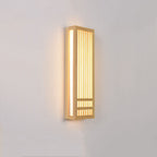 Modern Minimalist Solid Wood Acrylic Rectangular LED  Wall Sconce Lamp for Living Room