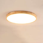 Nordic Solid Wood Round Ultra-thin LED Flush Mount Ceiling Light BulbSquare