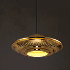 Industrial Vintage Iron Flying Saucer 1-light Pendant Light BulbSquare