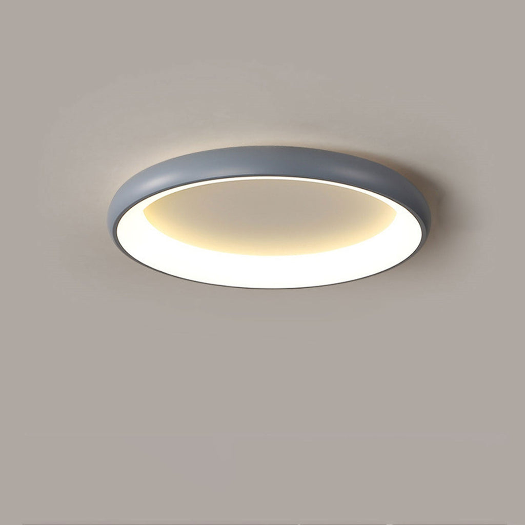 Modern Minimalist Round Aluminum Acrylic LED Flush Mount Ceiling Light Lumendat