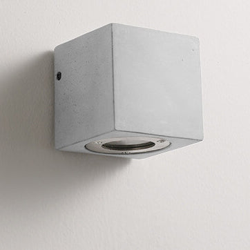 Industrial Cement Square Outdoor 1-Light Waterproof Wall Sconce Lamp Lumendat
