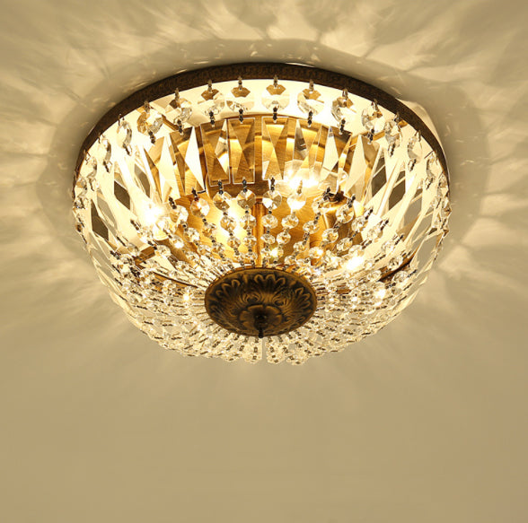 Vintage Round Crystal 4/6 Light Flush Mount Ceiling Light Lumendat