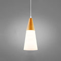 Nordic Wood Grain Glass Cone Shaped 1-light Pendant Light Lumendat