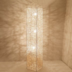 Minimalist Rattan Weaving Column Shaped 3-Light Standing Floor Lamp Lumendat